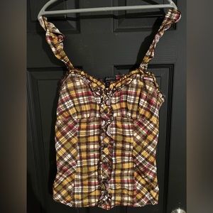 Heart Soul, plaid print, tank top